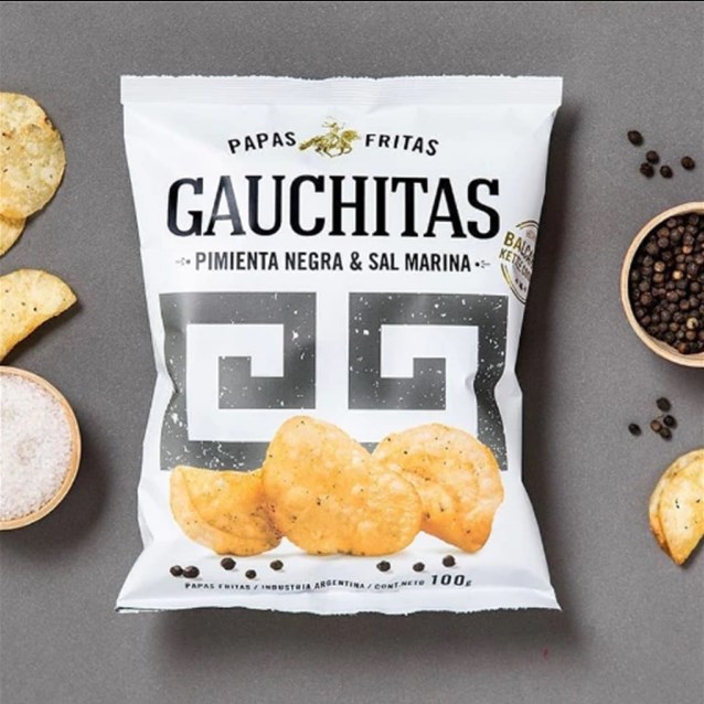 PAPAS GAUCHITAS PIMIENTA NEGRA X 100 GRS