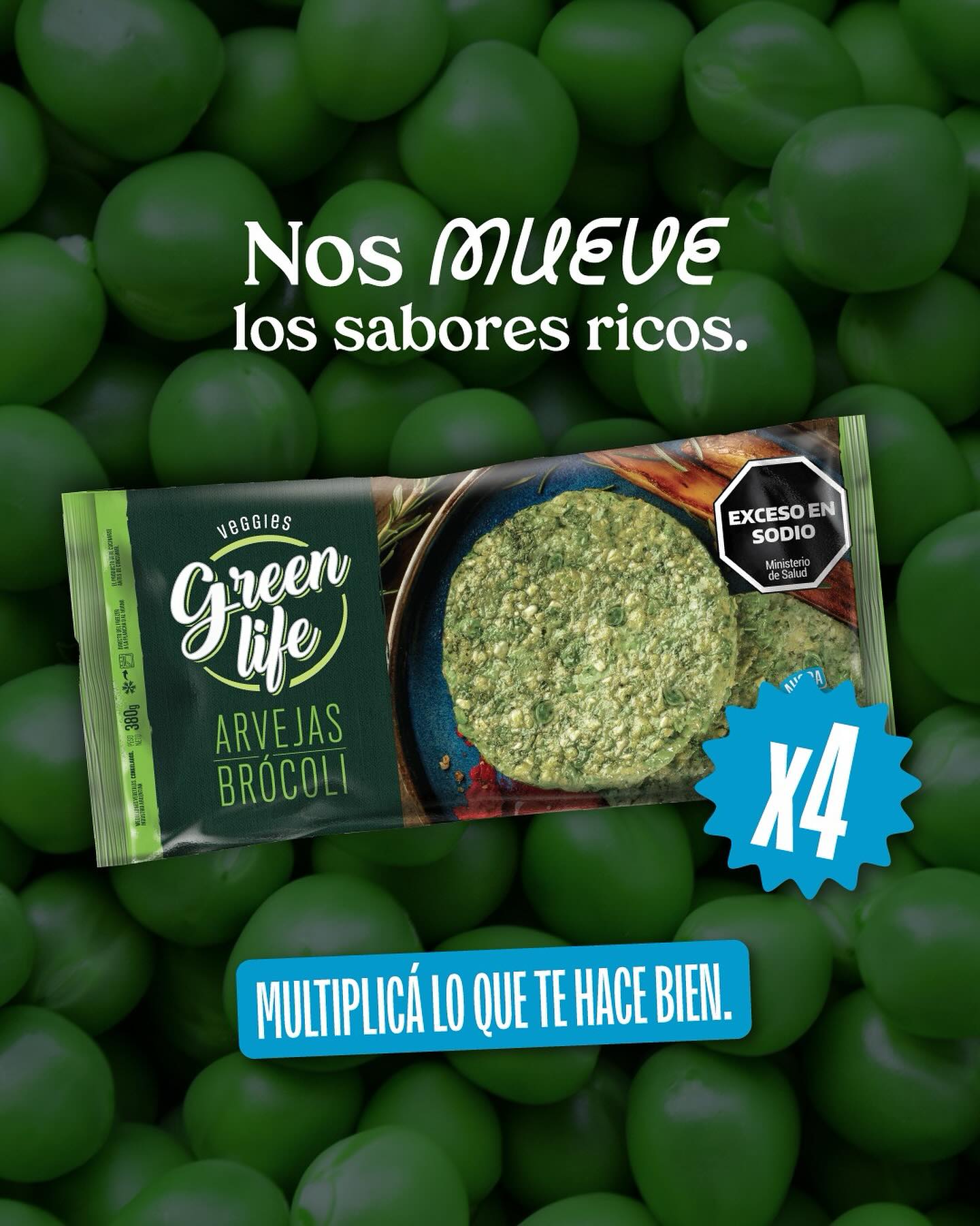 MEDALLON GREEN LIFE ARV. Y BROCOLI X 4