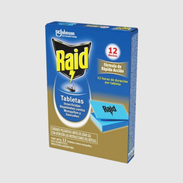 TABLETA INSECTICIDAS RAID X 24